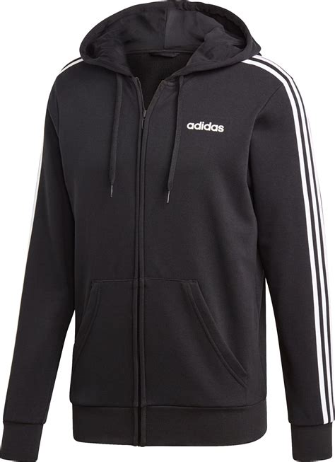 adidas herren essentials 3 streifen kapuzenpullover black white 3xl|Adidas essentials fleece.